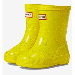 Hunter Kids Glitter Wellington Boots // Illuminating Yellow // Size 12